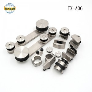 Стъклена врата плъзгаща система плъзгаща врата, висяща неръждаема стомана плъзгащи колела