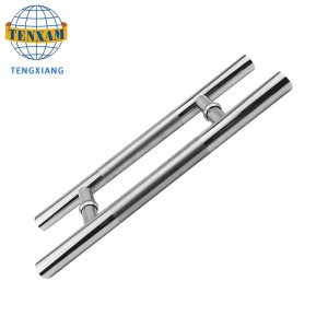 Персонализиране на модерни кръгови тръби H тип неръждаема стомана плъзгаща се врати бани аксесоари душ вратата стъкло дръжка