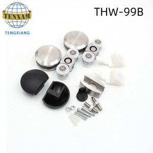 плъзгаща се врата ролков колелото на стъкло врата висящи колела, подходящи хардуер плъзгащи врата